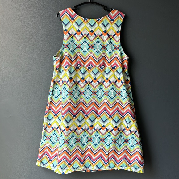 🩷 EUC Beebay Girls dress size 7 dress pink yellow white pattern - Picture 2 of 8